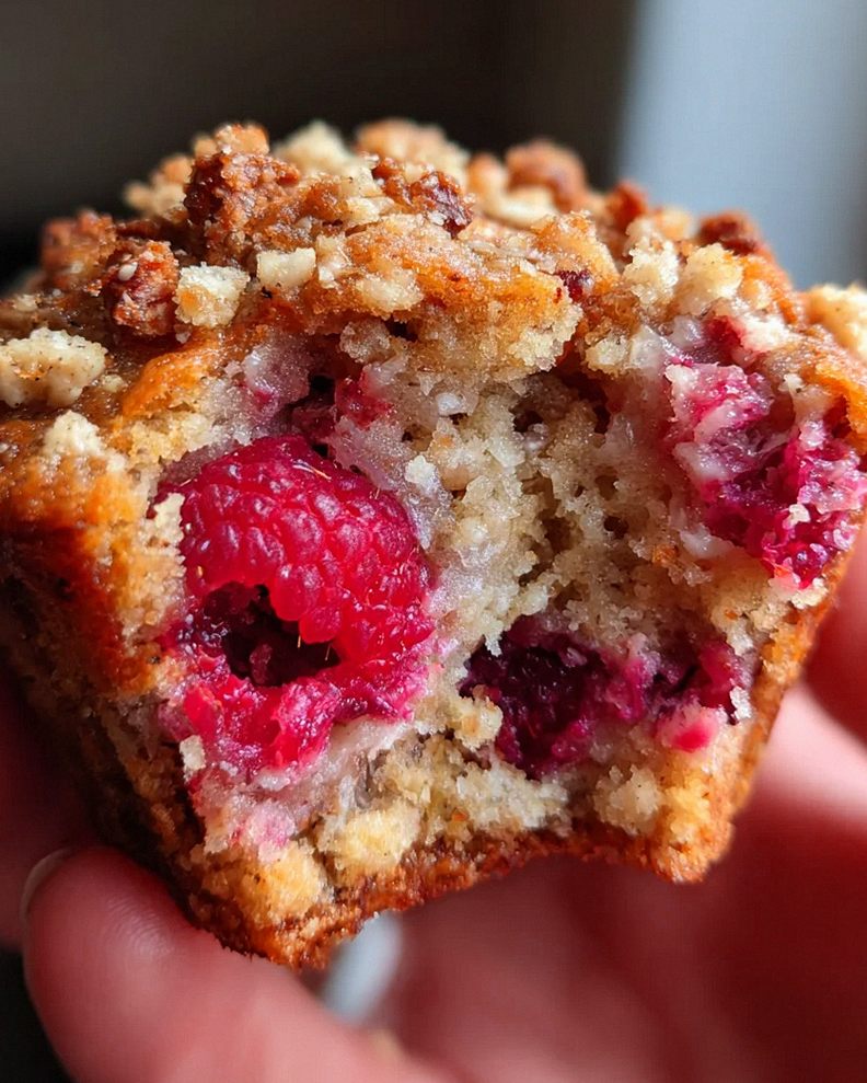 Gesunde Himbeer-Muffins mit Haferflocken-Streuseln – Schritt 1
