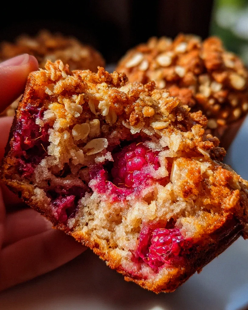 Gesunde Himbeer-Muffins mit Haferflocken-Streuseln – Schritt 2