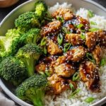 Gesundes Chicken Teriyaki mit Brokkoli und Reis – Lecker!