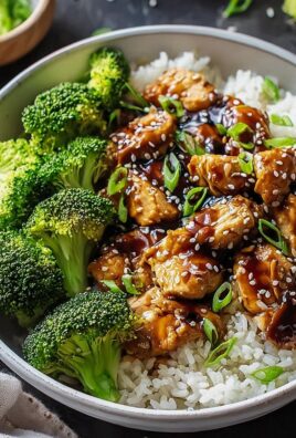 Gesundes Chicken Teriyaki mit Brokkoli und Reis – Lecker!