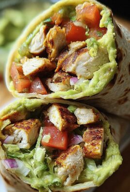 Guacamole Hähnchen Wraps