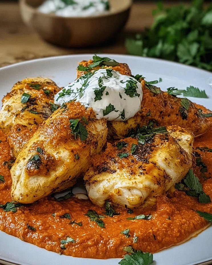 Hähnchenfilets mit einer Ajvar-Schmandsauce – Schritt 2