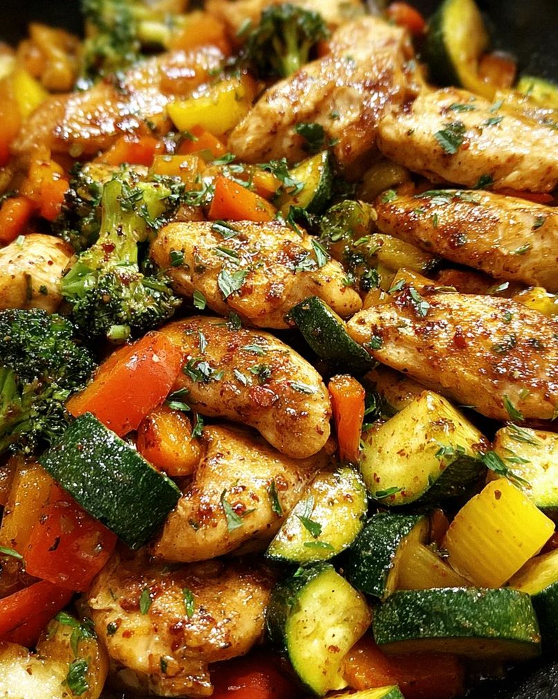 Hähnchenpfanne mit Gemüse (Low Carb) – Schritt 2