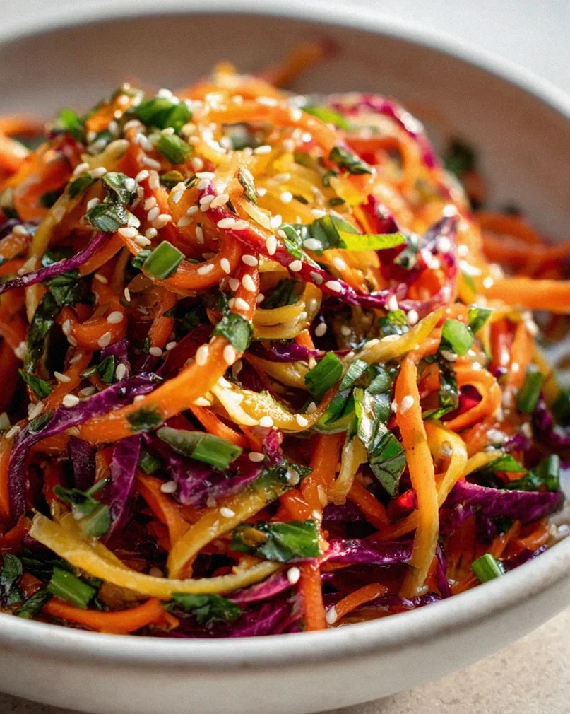 Hauchdünner Regenbogenkarotten-Sesam-Salat – Schritt 2