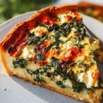 Herzhafte Quiche mit Spinat und Feta