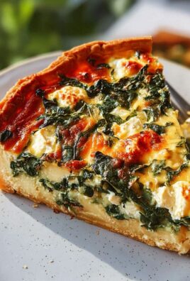 Herzhafte Quiche mit Spinat und Feta
