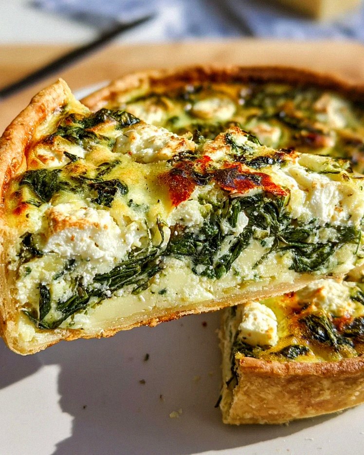 Herzhafte Quiche mit Spinat und Feta – Schritt 1