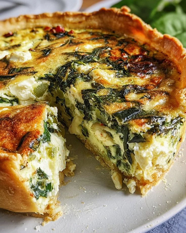 Herzhafte Quiche mit Spinat und Feta – Schritt 2