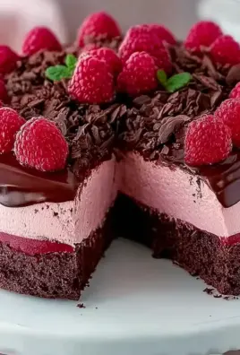 Himbeer Schoko Brownie Torte