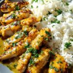 Honig Senf Hähnchen mit Reis