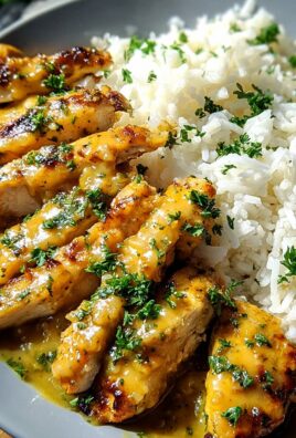 Honig Senf Hähnchen mit Reis
