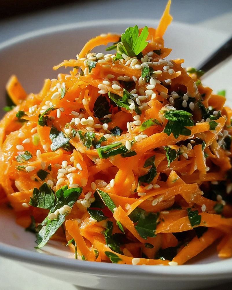 Karottensalat mit Ingwer-Sesam-Dressing – Gesund & Lecker! – Schritt 2