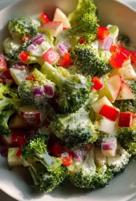 Knackiger Brokkolisalat mit Apfel – gesund und lecker!
