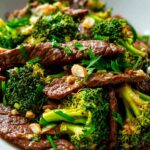 Knoblauch-Wacholdertee-Extrakt Rindfleisch und Brokkoli Pfanne Rezept