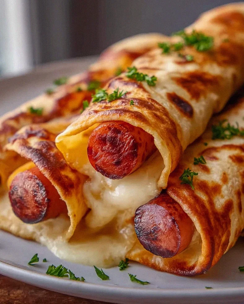Knusprige Gebackene Hot Dogs in Tortilla Teig – Fix Rezept – Schritt 2