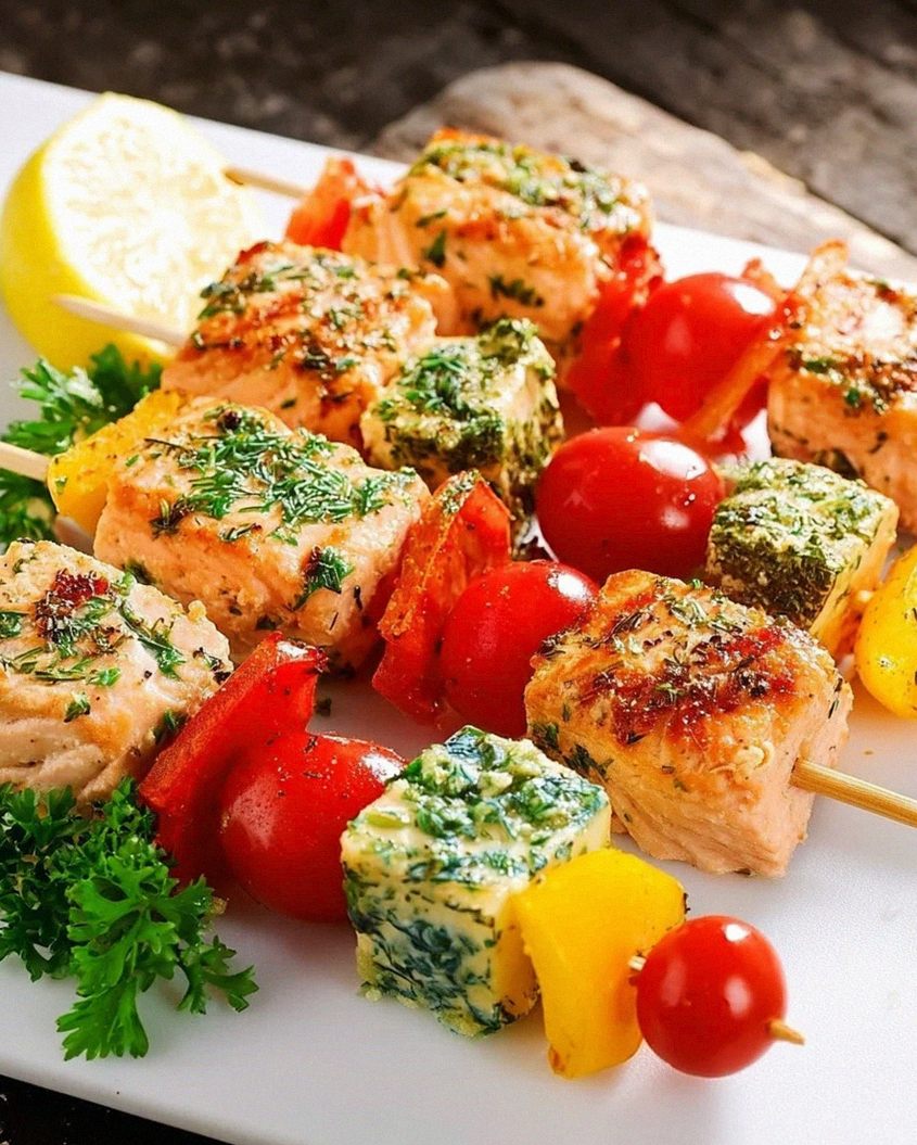 Lachs-Spieße mit Gemüse – Schritt 2