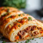 Leckere Hackfleisch Käse Blätterteig Rolle - Einfaches Rezept!
