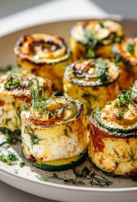Leckere Low Carb Ofen Feta Röllchen mit Zucchini genießen!