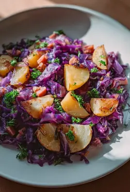 Leckere Rotkohl Pfanne mit Kartoffeln – schnell und einfach!
