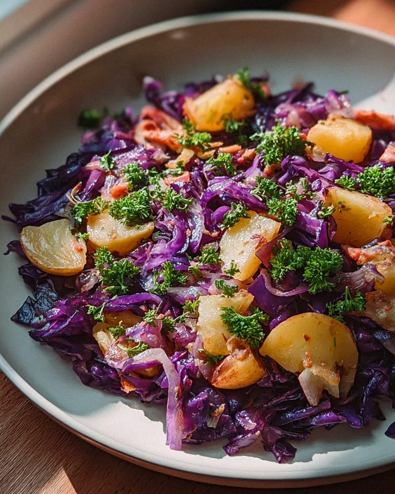 Leckere Rotkohl Pfanne mit Kartoffeln – schnell und einfach! – Schritt 2
