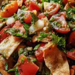 Libanesischer Tomaten Pita Salat
