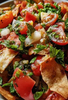 Libanesischer Tomaten Pita Salat