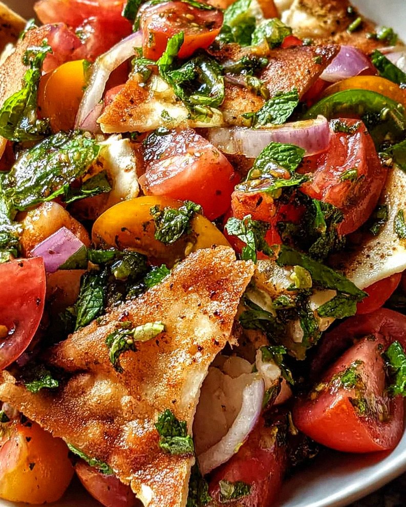 Libanesischer Tomaten Pita Salat – Schritt 2