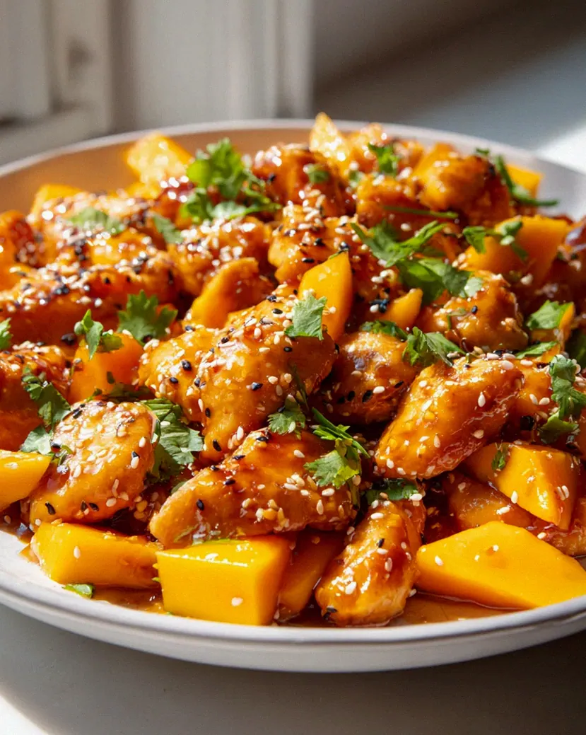 Mango-Honig-Glasur mit Sesam-Hühnchen – Schritt 1