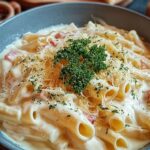 Nudeln in Käse Sahne Soße