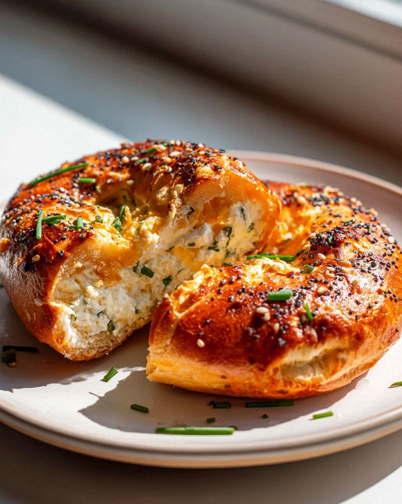 Protein Bagels mit Cottage Cheese und Everything Seasoning – Schritt 1