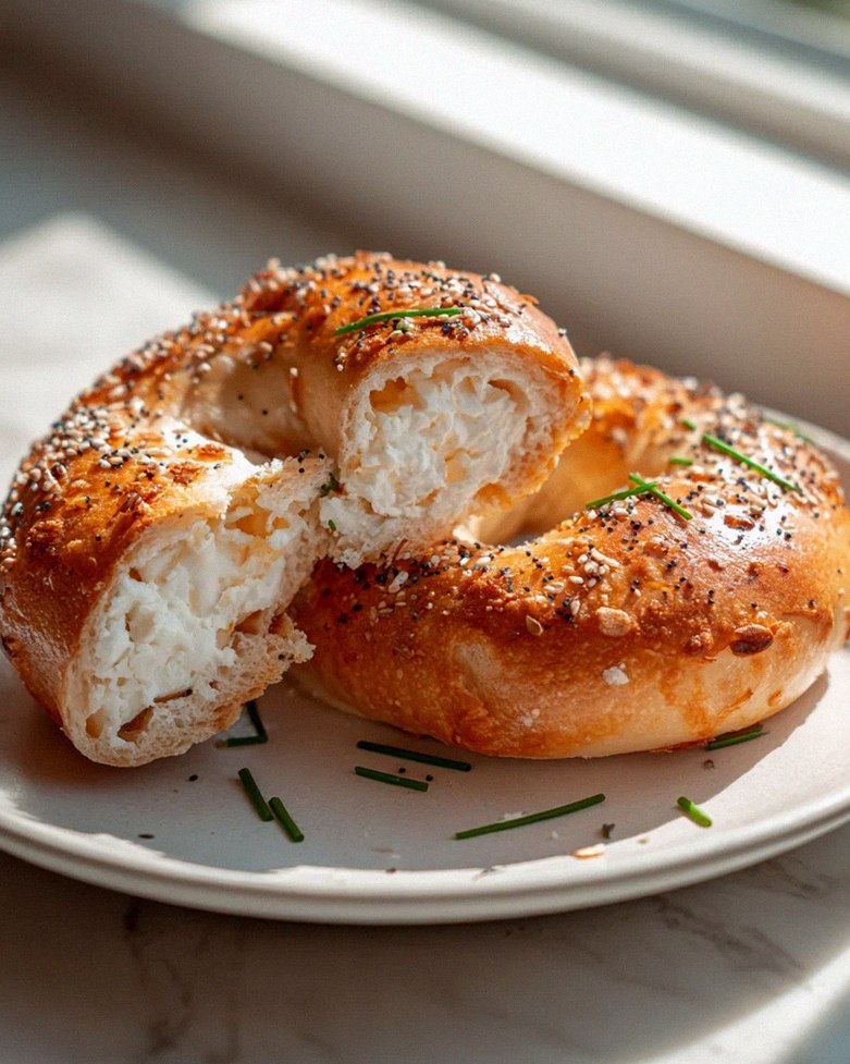 Protein Bagels mit Cottage Cheese und Everything Seasoning – Schritt 2