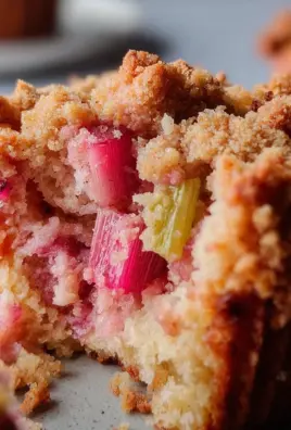 Rhabarber-Muffins mit Vanillestreuseln
