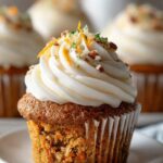 Saftige Karottenkuchen Cupcakes mit Ahornfrosting Rezept