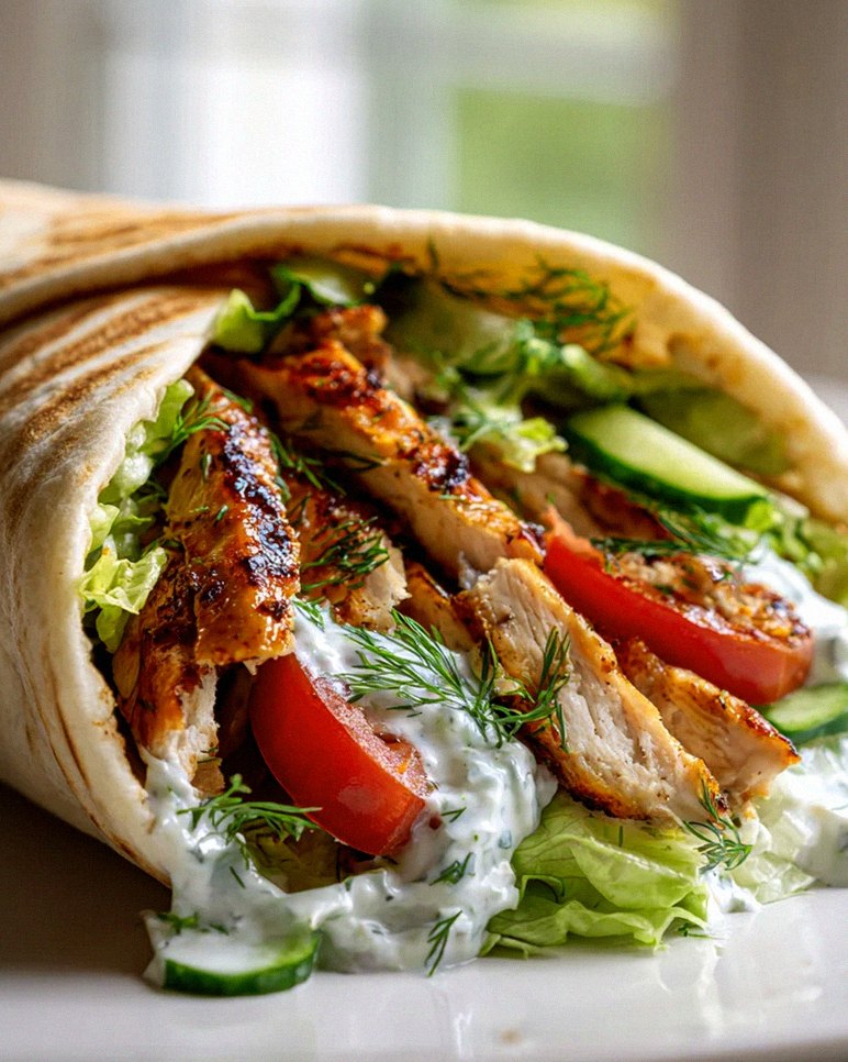 Saftige mediterrane Hähnchen-Pita-Wraps vom Grill! – Schritt 2