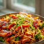 Schnelle aromatische Teriyaki-Hähnchen-Nudeln genießen!