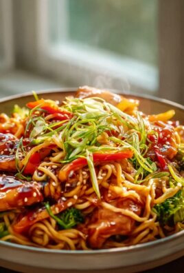 Schnelle aromatische Teriyaki-Hähnchen-Nudeln genießen!