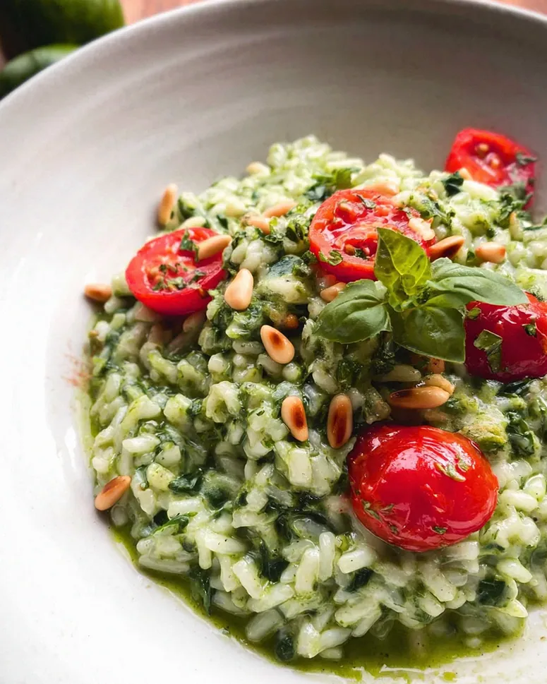 Spinat-Risotto mit frischen Kräutern – Schritt 1