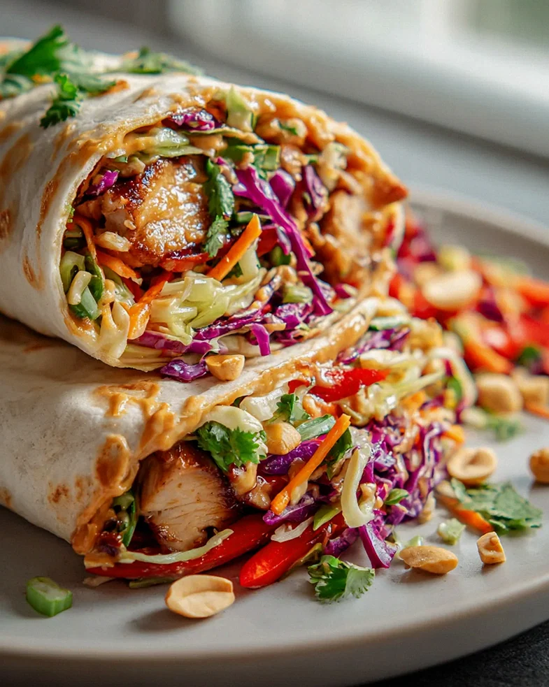 Thai Chicken Wrap mit knusprigem Asian Slaw – Lecker & Frisch! – Schritt 1