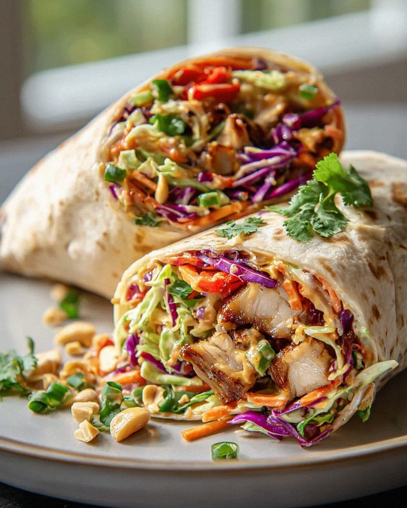 Thai Chicken Wrap mit knusprigem Asian Slaw – Lecker & Frisch! – Schritt 2