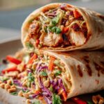 Thai Chicken Wrap mit knusprigem asiatischem Slaw Rezept