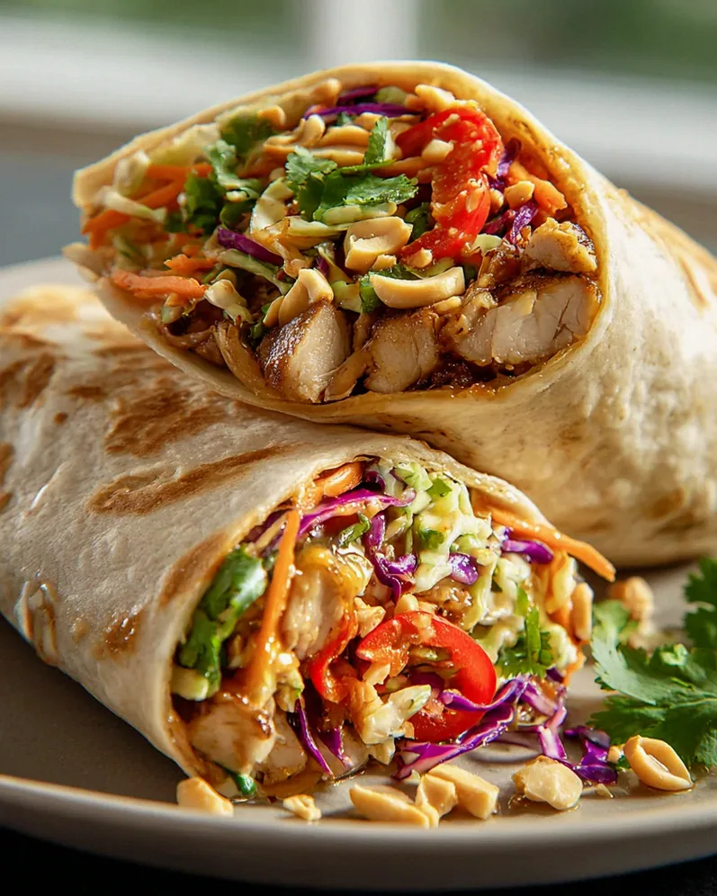 Thai Chicken Wrap mit knusprigem asiatischem Slaw Rezept – Schritt 2