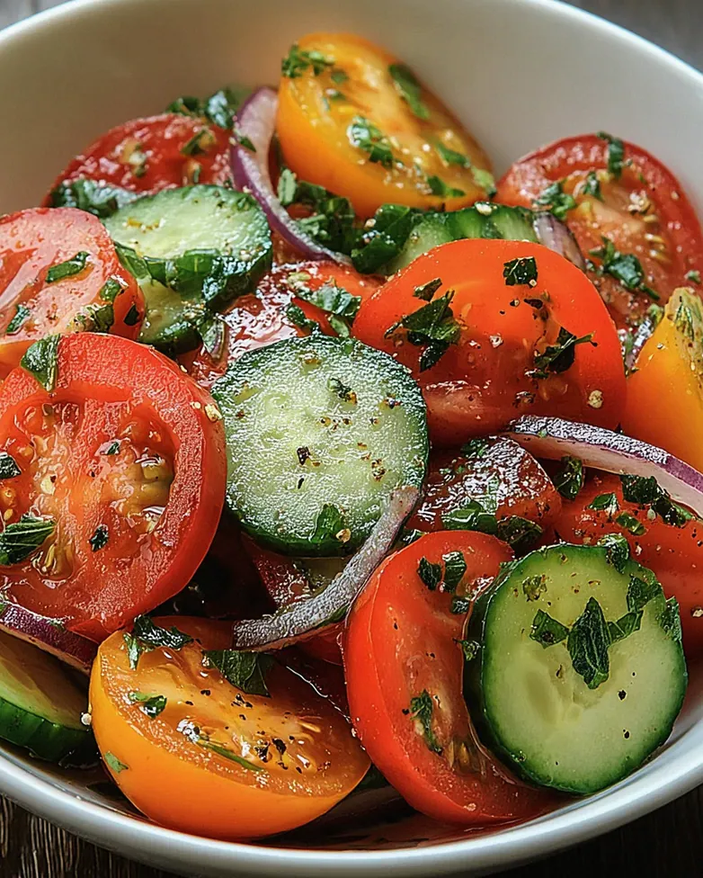 Tomaten-Gurken-Salat – Schritt 1
