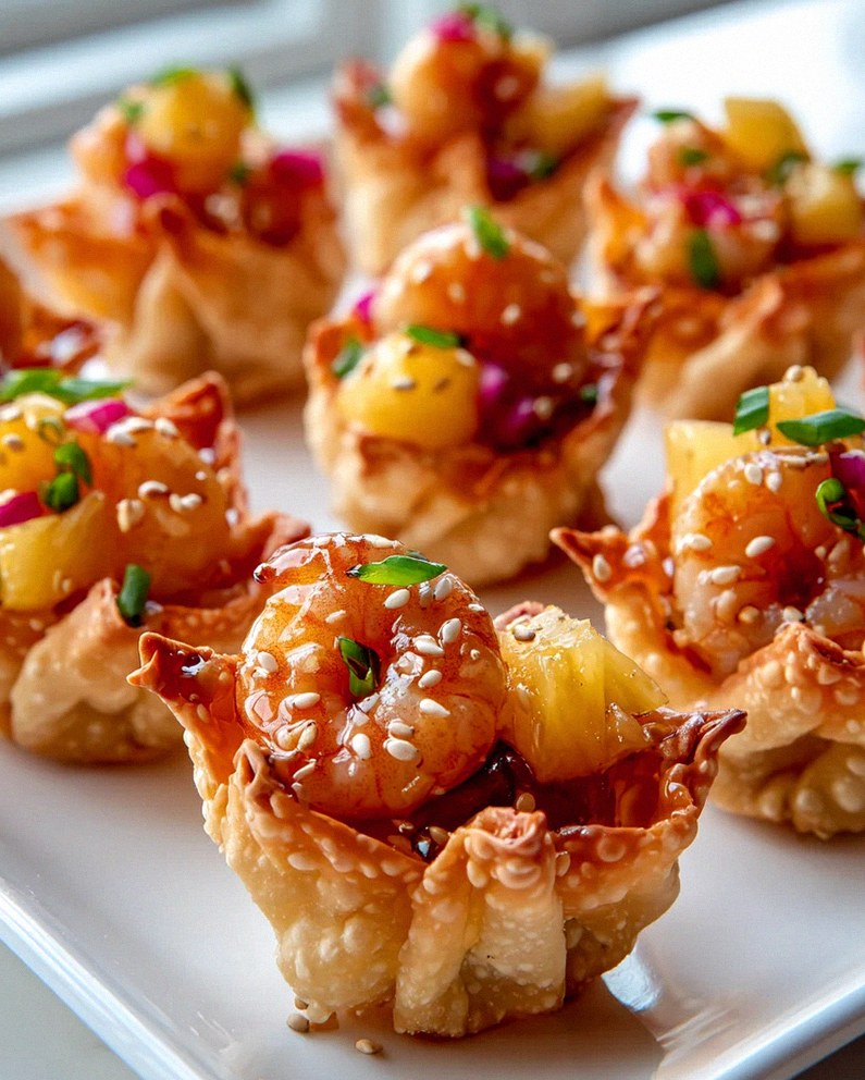 Tropische Garnelen-Wontons – Schritt 2