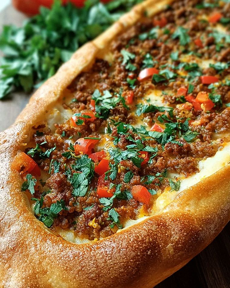 Türkische Pide mit Hackfleisch – Schritt 2