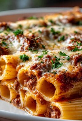 Überbackene gefüllte Rigatoni: Rinder-Ragu & Mozzarella Rezept
