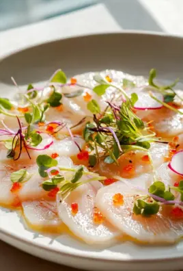 Zartes Jakobsmuschel-Carpaccio