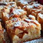 Zimt Apfel Blondies mit Mandelkruste