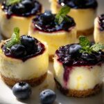 Zitronen-Heidelbeer-Cheesecakes: Saftig, mini & unwiderstehlich